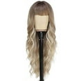 thumbnail image 1 of Pelucas europeas y pelucas lisas con ondas grandes, pelo largo y rizado, pelucas con cinta para la cabeza de fibra sintética, 1 of 7