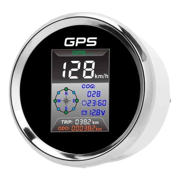 Odometer GPS Speedometer, 85mm Digital GPS Speedometer Knots MPH KMH LED Backlight Antifog IP67 Waterproof for 9 to 32V Boat Yacht Car Motorcycle