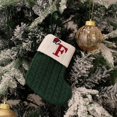thumbnail image 1 of npkgvia Christmas Decorations,Hanging Decor,Christmas Stockings With Initials Large Embroidered Letter Knit Red White Christmas Stocking For Family Holiday Decorations And Xm,Clearance, 1 of 9