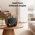 thumbnail image 4 of DREO 1500W Space Heater For Home, 2S Fast Heating With 60° Adjustable Tilt, Remote Control, 34dB Quiet, 3 Modes, 12H Timer, 8 Safety Protection, Energy Saving for Inside, Office, Black, 4 of 8