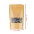 thumbnail image 2 of Transemion 10pcs Snack Bags Kraft Paper Window Paper Window Candy Bags Sealing Portable Cookie Bread Pouches 10*15 1Set, 2 of 6