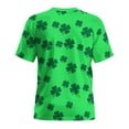 thumbnail image 4 of St Patricks Day Shirt Men Short Sleeve Round Neck Tops Irish Shamrock Green Graphic Tees Novelty 3D Print T-Shirt Summer Basic Shirts, 4 of 8