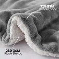 thumbnail image 5 of Moonlight20015 Sherpa Blanket Fluffy Plush Couch & Travel Blanket Reversible Throw Size Silver Color, 5 of 8