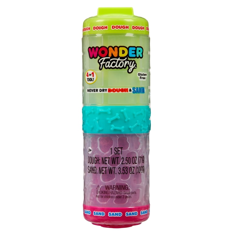 Wonder Factory Never Dry Dough & Sand Starter Set- Lime Green