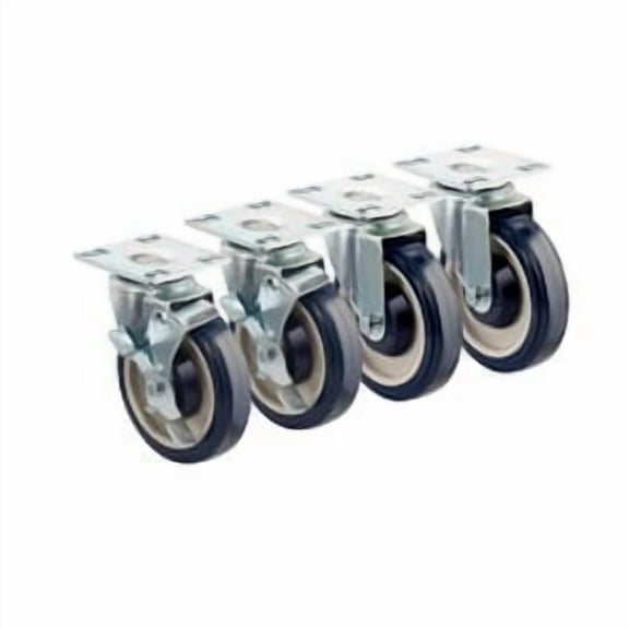 Krowne Economy Series 3-1/2 x 3-1/2 Plate Caster 5 Wheel (Set of 4) 30-111S