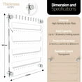 thumbnail image 6 of SUPERIOR ESSENTIALS 5-Tier Jewelry Organizer - Elegant Jewelry Holder Organizer for Studs, Earrings, Necklaces, and Rings - Wall-Mountable Hanging Jewelry Stand, 6 of 9
