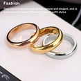 thumbnail image 2 of Baohd Party Banquet Ring Portable Couples Lovers Alloy Modern Style Rings Simple Design Decoration Jewelry Birthday Gift Silver Size 7, 2 of 9