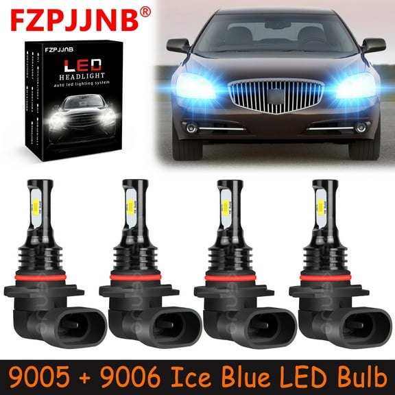 FZPJJNB 9005 9006 for Buick Lucerne 2006-2011 Ice Blue Led Headlights Bulb High Low Beam,HKL,C02
