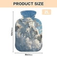 thumbnail image 3 of 2L Hot Water Bottle with Soft Velvet Cover PVC Hot Water Bag for Pain Relief Long-Lasting Warmth Flying Horses and Sheep, 3 of 8