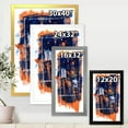 thumbnail image 4 of Designart 'Navy Blue and Orange Abstract' Modern Framed Art Print, 4 of 4