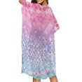 thumbnail image 4 of HELLHERO Casual Loose Long Kimono Swimsuit Cover Up for Beach Polyester Loose Casual Swim Coverup Mermaid Scale, 4 of 6