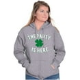 thumbnail image 4 of St Patricks Day The Party Is Here Zip Up Hoodie Men's Women's Brisco Brands S, 4 of 6