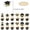 Gold*2, variant on Gold Glitter Congratulations Graduation Cake Topper 2026 With Cap Design For High School College Senior Party Decorations