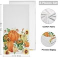 thumbnail image 2 of Dreamtimes Pumpking Harvest Hand Towels 2 PCS, Ultra Soft and Highly Absorbent, Autumn Sunflowers Decorative Fingertip Towel for Home, Bathroom, Kitchen, 28.3"x14.4", 2 of 5