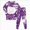 Halloween G17-Purple, variant on 2Y Toddler Girls Short Sleeved Top Shorts Home Clothes Halloween Homewear Set School Pajamas Halloween Outfits For Baby Girls