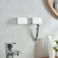 thumbnail image 2 of Razor Holder with Cover for Shower Wall, Self Adhesive Razor Stand Shaver Organizer, Plastic Razor Hanger Hooks (White), 2 of 7