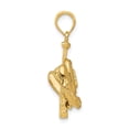 thumbnail image 2 of 14k Yellow Gold Polished 3-Dimensional Glove/Bat/Ball Baseball Pendant, 2 of 4