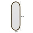 thumbnail image 3 of Antique Gold Oval Retro Mirror, Wall Hanging Decor for Living Room, Bedroom, Entrance with Vintage Iron Design and Easy Installation, 3 of 7