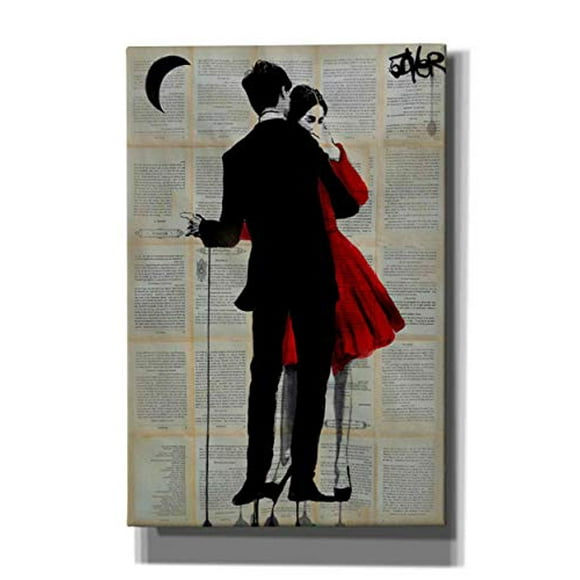 Epic Graffiti ` `True Romance` by Loui Jover Giclee Canvas Wall Art, 12" x 18", Red