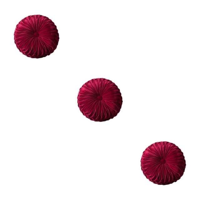 Decodeary Ajouter une Touche d'Élégance Coussin Décoratif Coussin Simple Coussin Oreiller Coussin Rouge Vin 35CM 3ensemble