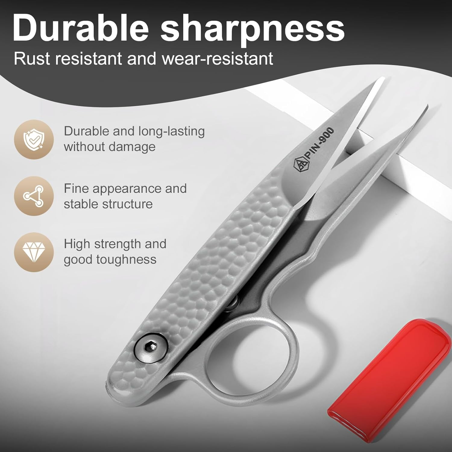 ABPETE Premium Tailor Scissors, Stainless Steel Embroidery Scissors with Comfort Grip Handle, Sharp Fabric Shears for Sewing, Quilting, Leather Making