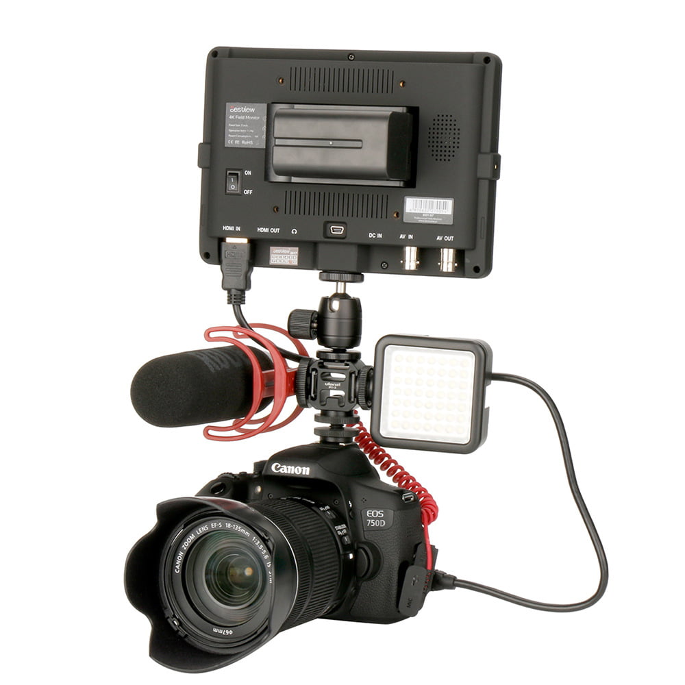 Ulanzi Camera 3 Hot Shoe Mount Adapter Mic Mini LED For DSLR Video Camera G4K7 