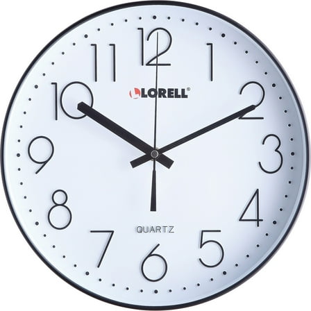 Lorell, LLR61011, 12" Quiet Wall Clock, 1