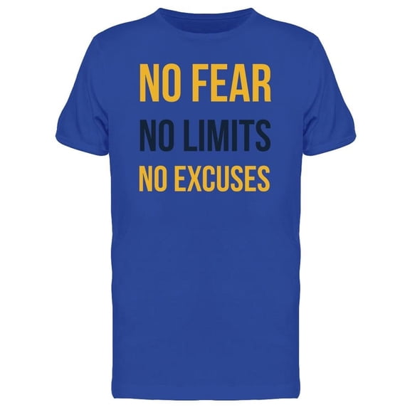 No Fear No Limits No Excuses Tee Men's -Image by Shutterstock