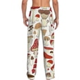 thumbnail image 3 of Picia Cartoon Mushrooms Mens Soft Woven Cotton Elastic Waistband Sleep Pajama Pant Lounge Sleep Pant With Pockets And Drawstring-Large, 3 of 9