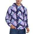 thumbnail image 2 of Goofa blue starry sky Skull flower for Men's Hooded Sweatshirt - Lightweight Pullover Hoodie with Kangaroo Pocket, Perfect for Everyday Wear-4X-Large, 2 of 7