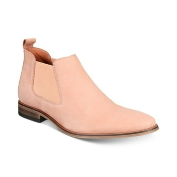 Bar III Mens Paxton Leather Almond Toe Ankle Chelsea Boots, Pink Size 12