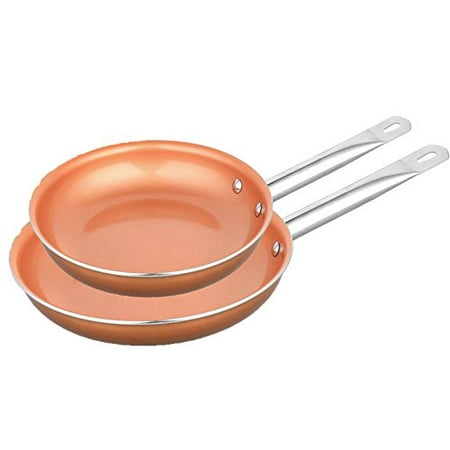 Culinary Edge CE2322 8 Inch + 9.5 Inch Ceramic Copper Pro Pan Set