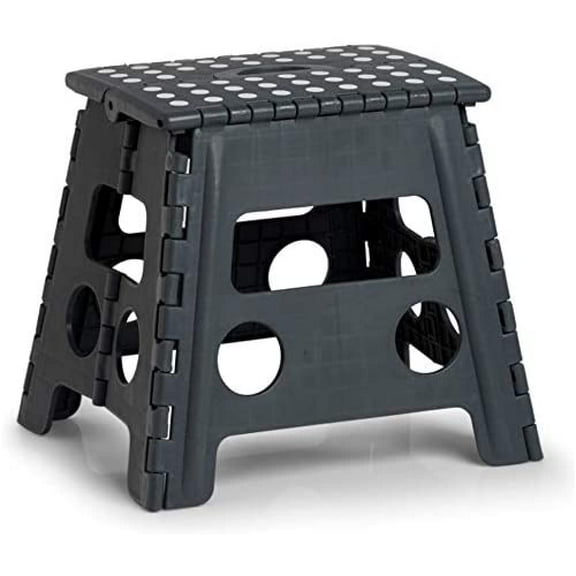 Zeller 13035 Premium Folding Stool Plastic Anthracite TÜV Tested Maximum Load 150 kg Approx. 37