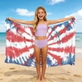 thumbnail image 2 of BLTIBY Beach Cover Ups Skirts for Girls Long Sarong Wraps Skirt Lightweight Swimsuit Coverup Skirt Stylish Bikini Cover Up Red Free Size, 2 of 9