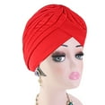 thumbnail image 5 of NIBOLOG Pleated Turban Hat Breathable Stretchy Anti-UV Sun-proof No Brim Beanie Hat Party Accessories, 5 of 8