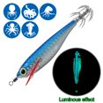 thumbnail image 2 of Señuelo Pesca Luminoso Anzuelos Calamar Anzuelo Artificial Cebos Jigging () Azul, 2 of 4