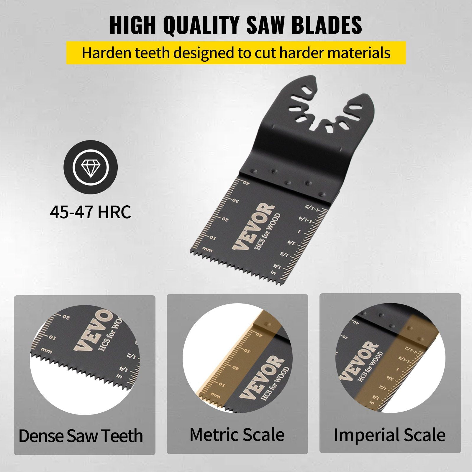 100PCS Oscillating Saw Blades Quick Release Multitool Blades Kit HCS Tool Blades for Wood Plastic Compatible with Dewalt Dremel Fein Worx Bosch Makita Milwaukee
