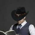 thumbnail image 4 of Sombrero de Vaquero Occidental Salvador Negro, 4 of 7
