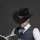 thumbnail image 4 of Sombrero de clásico, accesorio , sombrero de de ala , sombrero pa cosplay pa hombres, pesca, viajes, , negro Hugo Sombrero de vaquero occidental, 4 of 7