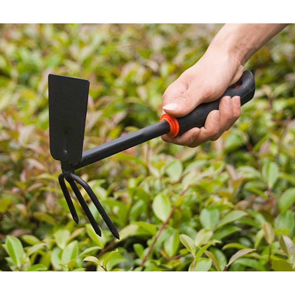 WRITWAA 1Set Iron Garden Tool Set with Wide Shovel and Dual Use Hoeing Rake for Gardening