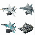 thumbnail image 2 of Military Fighter & Tank Building Blocks Set, DIY Assembled Jet Aircraft and Main Battle Tank Model, Creative Educational Construction Toy Birthday Gift for Boys Kids, 2 of 6
