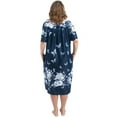 thumbnail image 4 of FEREMO Plus Size Nightgowns Womens House Dress with Pockets Short Sleeve Moomoo Nightgown Lounge Dresses for Women 1X-4X, 4 of 5