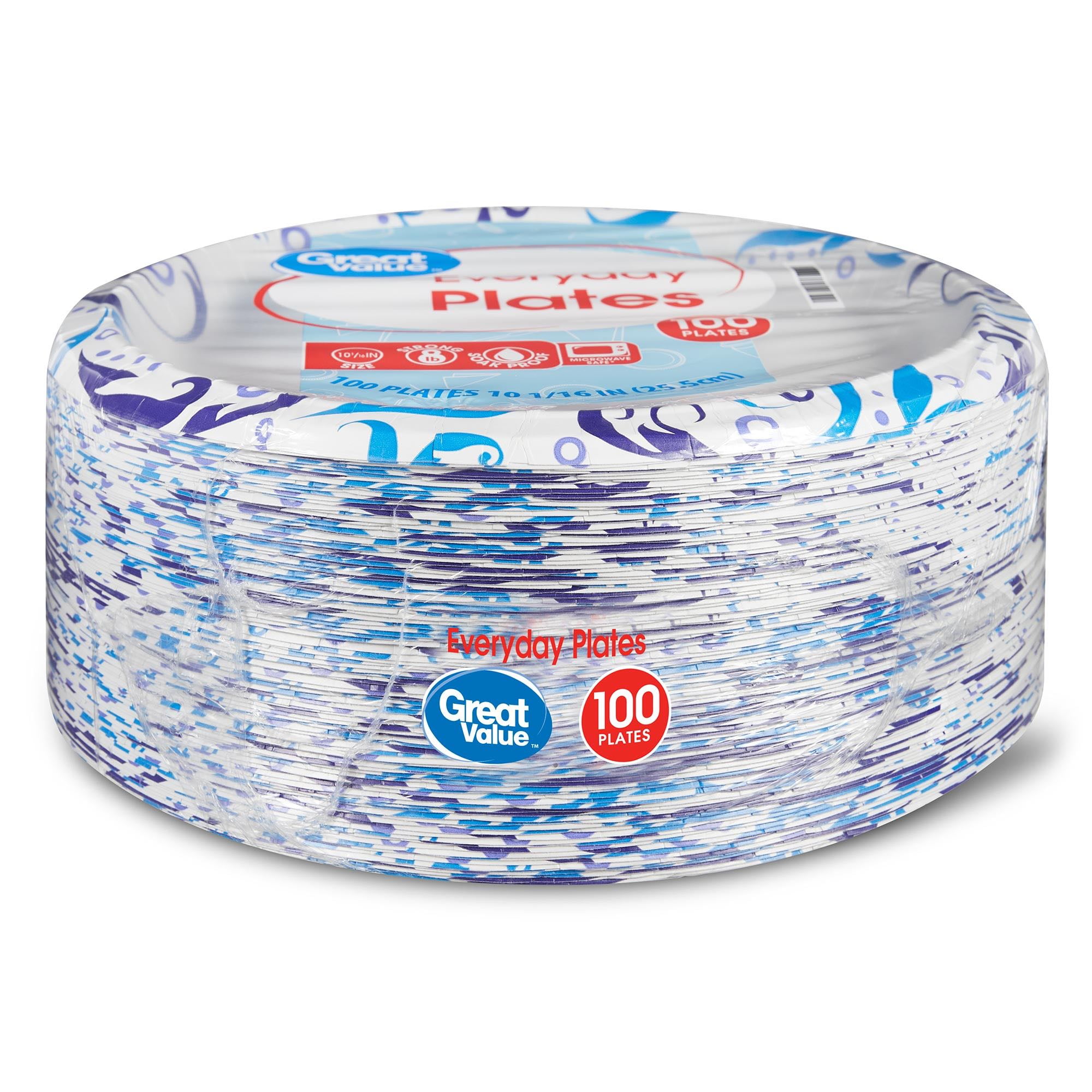 Great Value 12075 Everyday Disposable Paper Plates - 300 Count for sale  online