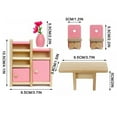 thumbnail image 3 of KOYPTL Simulated Wooden Furniture Doll House Toy for Toddlers Boys Girls 2-4-6 Years Old,Mini Pretend Play Toys with Desk Chair Cabinet Soothing Playing Indoor,Gift for Preschool Christmas Birthday, 3 of 6