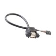 thumbnail image 1 of Paquete de 2-5 USB dual 2.0A -placa base Cable de cabezal de 9 s de tornillos 2 piezas Sunnimix Cable USB a placa base, 1 of 7