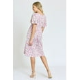 thumbnail image 4 of Floral Butterfly Sleeve Square Neck Midi Dress | S-3X, 4 of 29