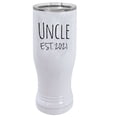 thumbnail image 1 of Uncle Est. 2021 Established 14 oz White Stainless Steel Double-Walled Insulated Pilsner Beer Coffee Mug with Clear Lid, 1 of 1