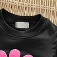 thumbnail image 6 of CZHQWE Winter Clothes For Toddler Girls 2T Girl Clothes Toddler Girl Clothes Fall Outfits Long Sleeve Sweatshirt Tops + Pants Set 2-3 Years Black, 6 of 7