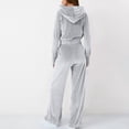 thumbnail image 3 of Women's Velvet Hoodie and High Waist Jogger Pants Set Soft Stretchy Athletic Comfort Wear, 3 of 8