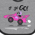 thumbnail image 4 of Inktastic Go Go Go Pink Racing Car Boys or Girls Baby Bib, 4 of 4